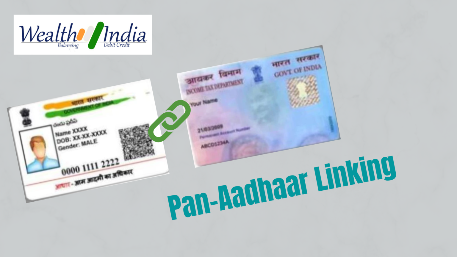 How to link pan cards with Aadhaar cards?