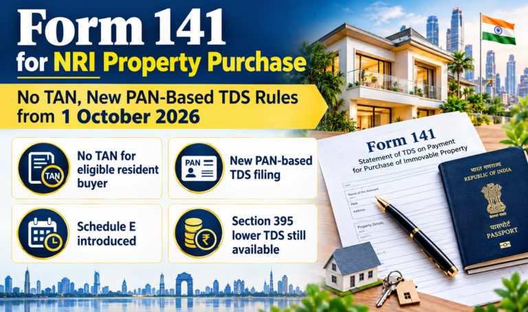 Form 141 for NRI property purchase buyer checklist 2026
