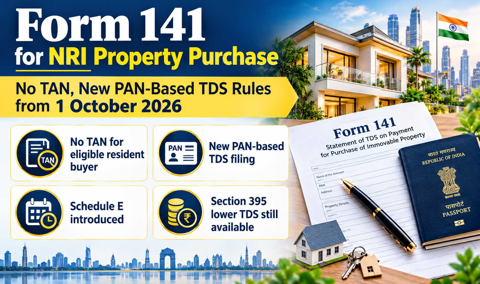 Form 141 for NRI property purchase buyer checklist 2026